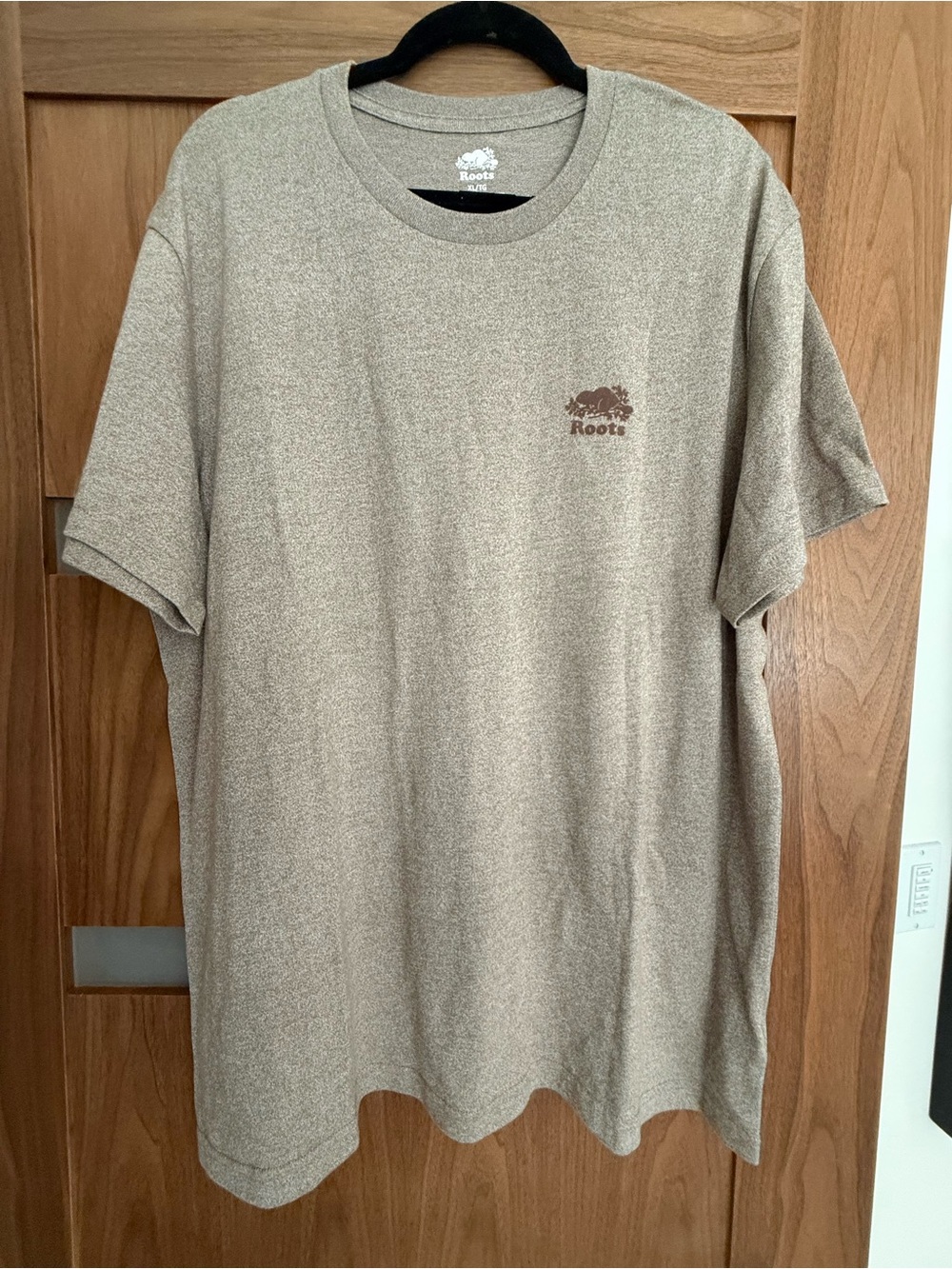 Roots Men's Short Sleeve Crewneck T-Shirt - Brown Heather